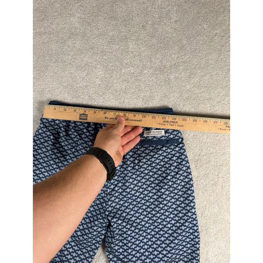 Fair Harbor Kids Boys Size XL (11-12) Anchor Swim Trunks Mist Seaview Lined